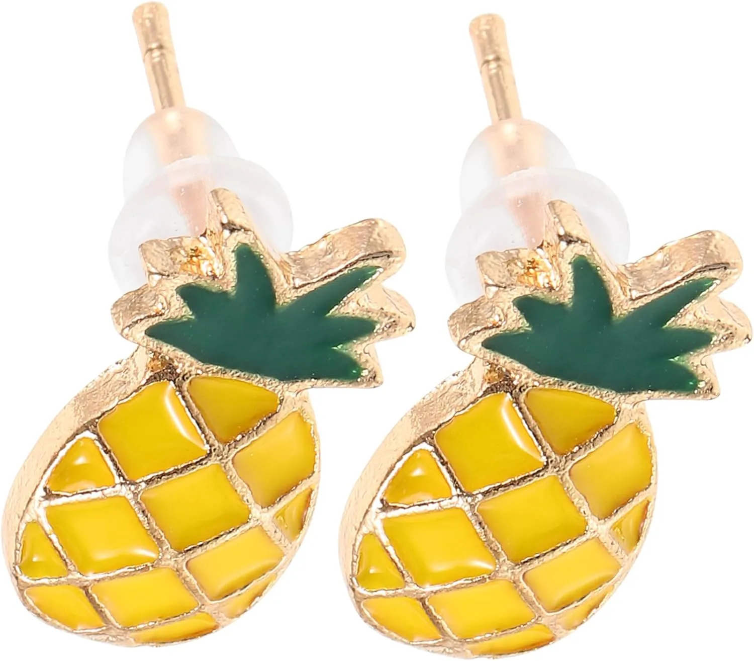 1 pair Fruit Earrings for Women Aesthetic Minimalist Studs Summer Jewelry Lightweight Pineapple Design for Birthdays Weddings and Graduations
