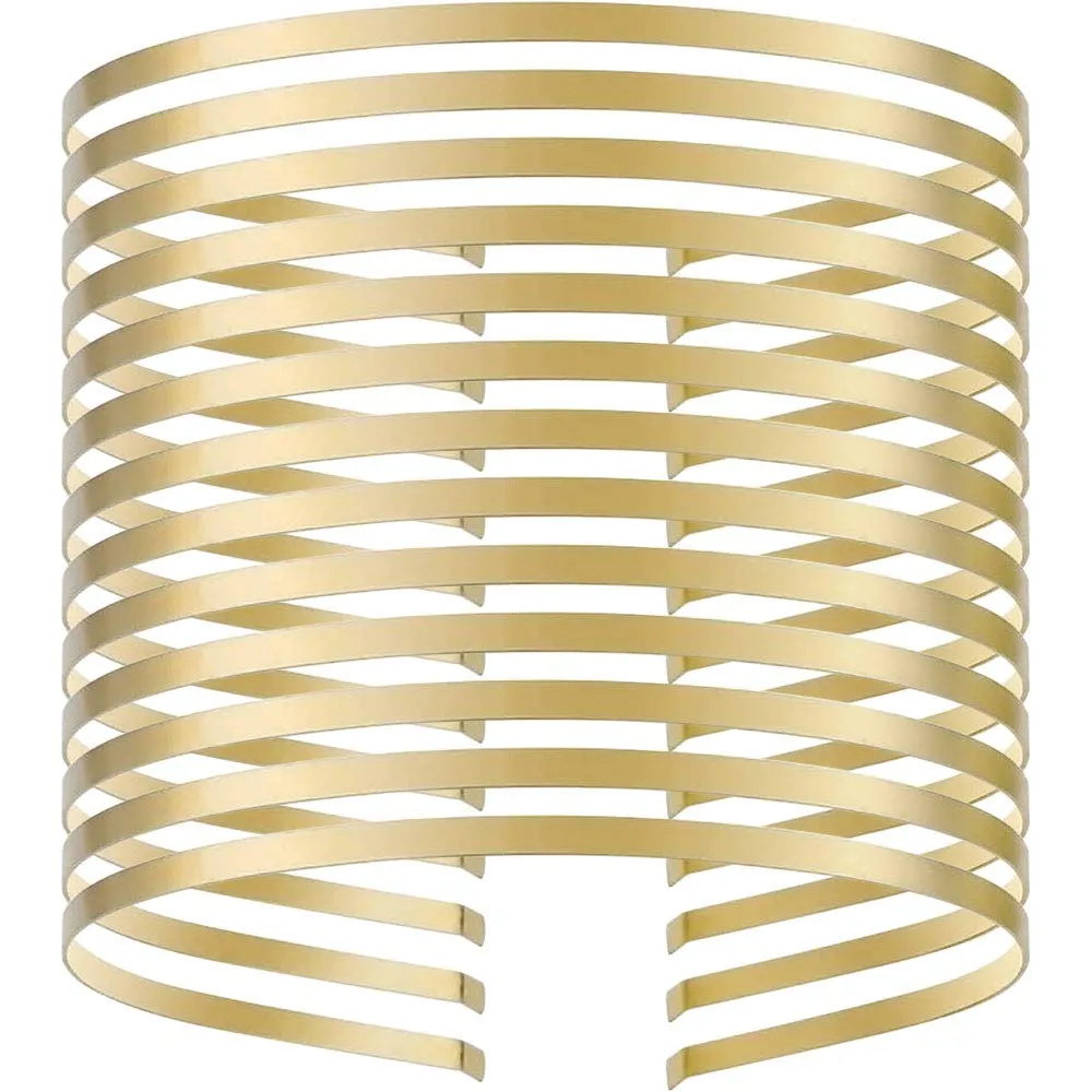 12 Pieces Smooth Metal Headbands Frames in Gold Tone for DIY Tiara Base Blank Hairband Gold Plated Head Bands 5mm