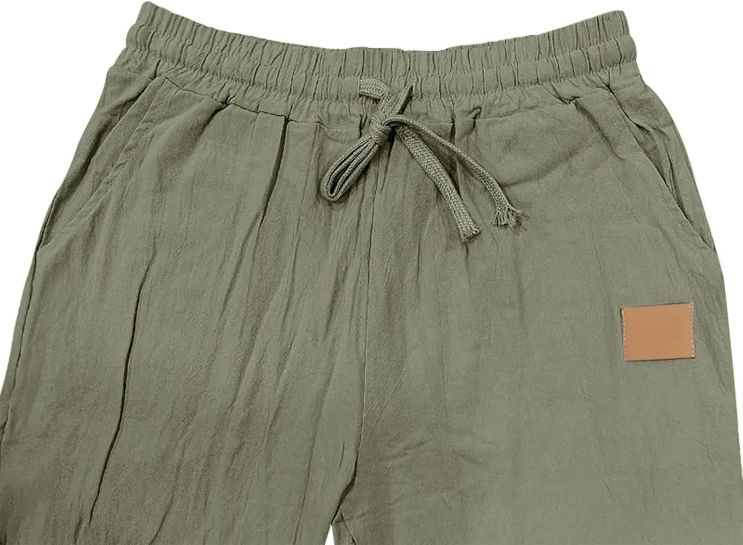 2025 Men's Beach Pants Solid Color Comfortable Breathable Casual Pants