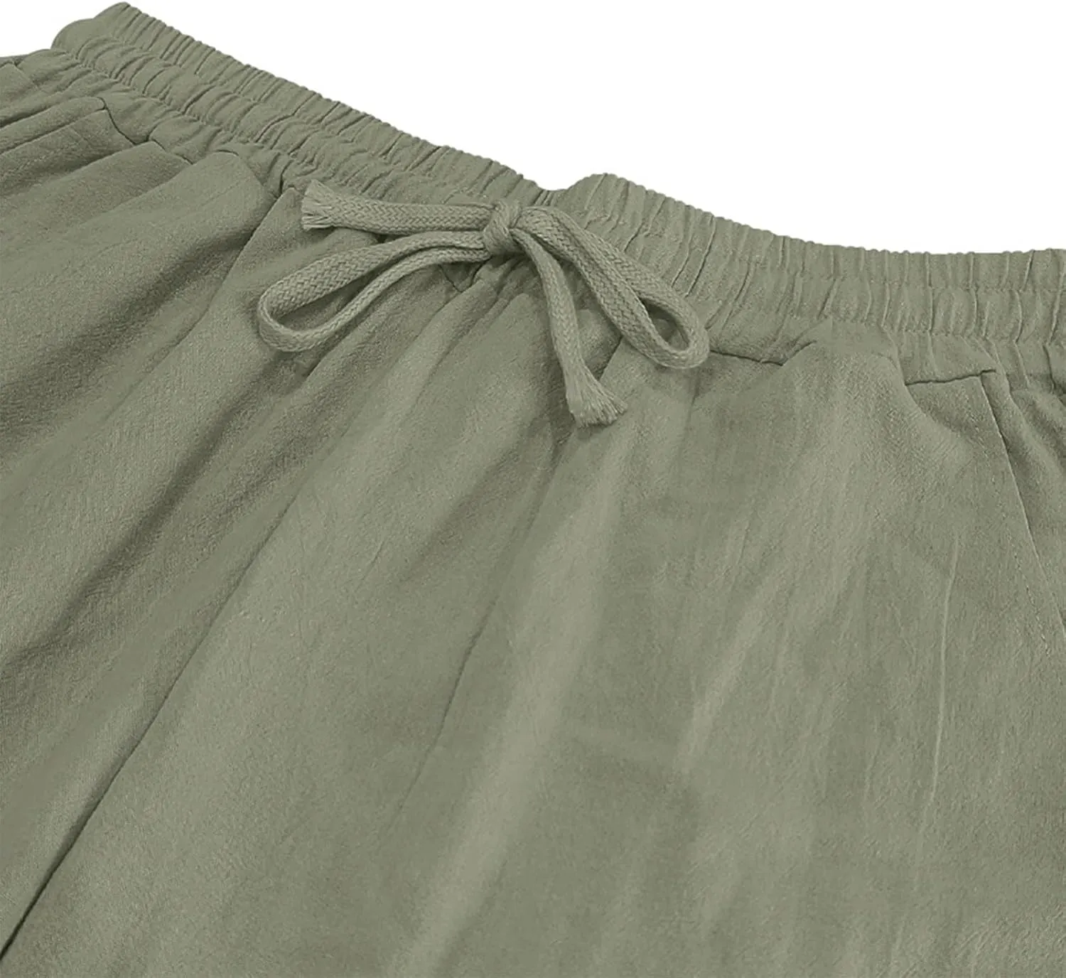 2025 Men's Beach Pants Solid Color Comfortable Breathable Casual Pants