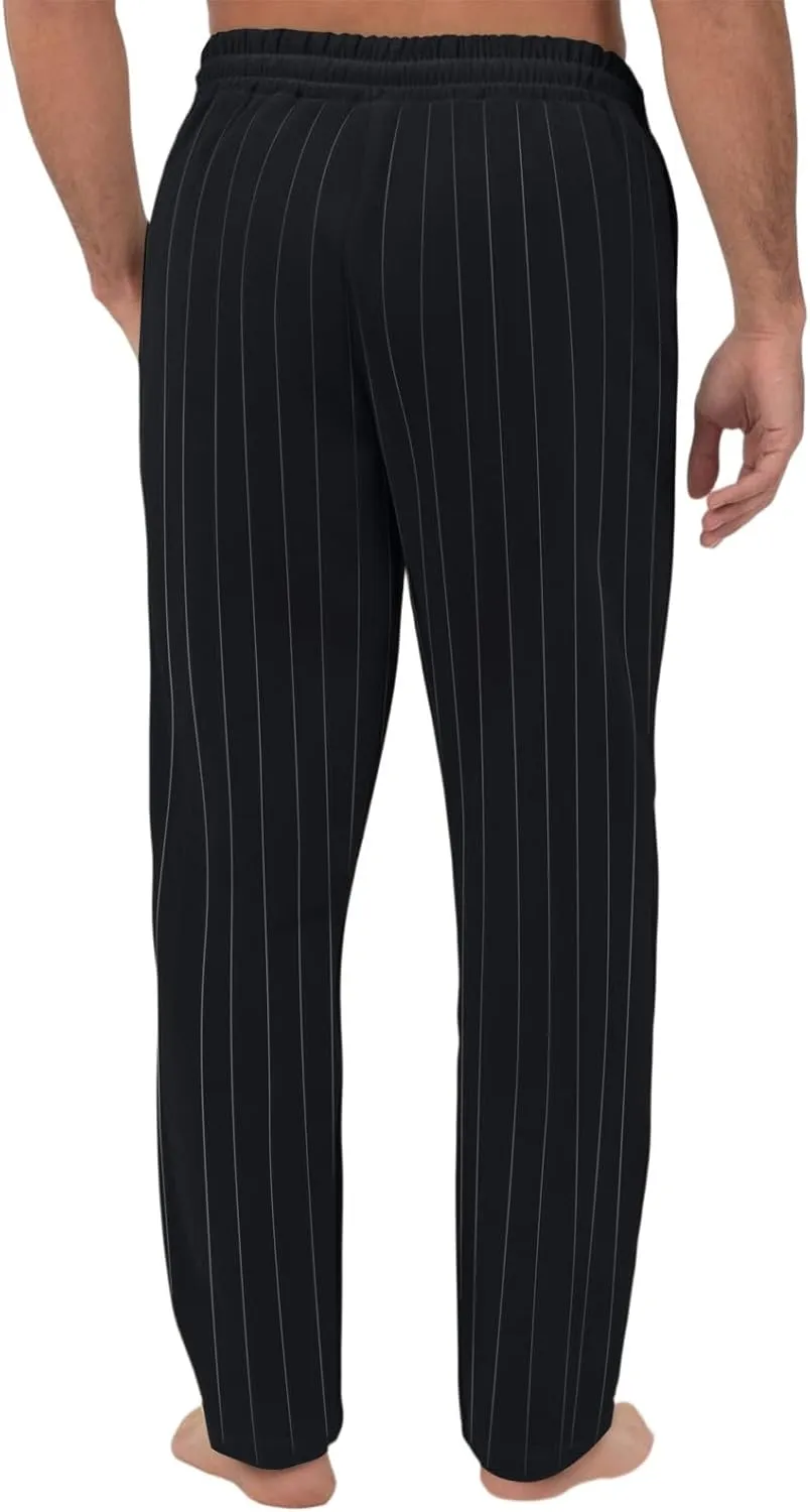 2025 Men's Linen Striped Pants Stretch Waist Comfortable Breathable Straight Pants