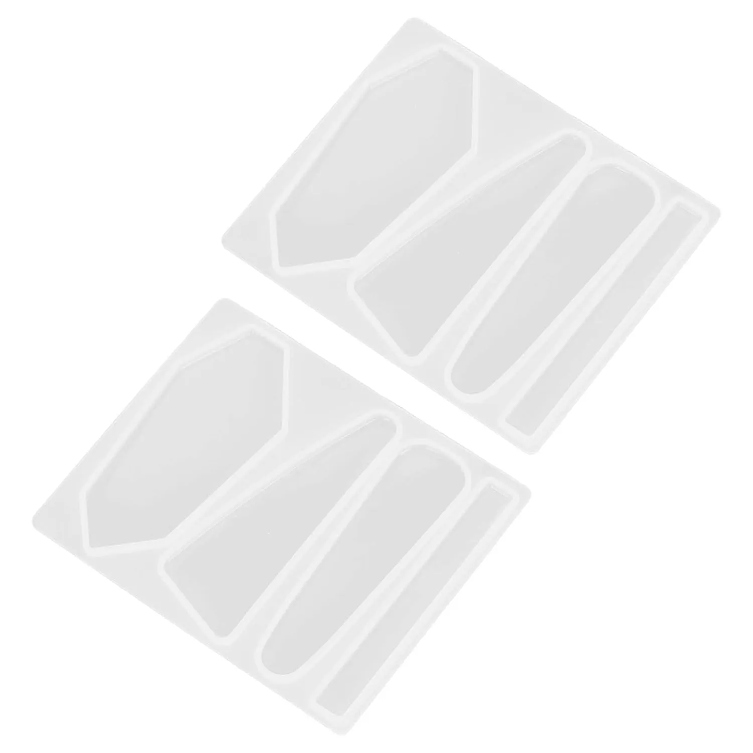 2Pcs Silicone Resin, Barrette Silicone DIY Hair Stick Making Geometric Pin Tools 2Pcs Barrette (3 styles)