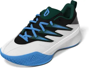 adidas Dame Certified 3 Basketball Sneaker, White/Collegiate Green/Blue Burst, 7 US Unisex Big Kid