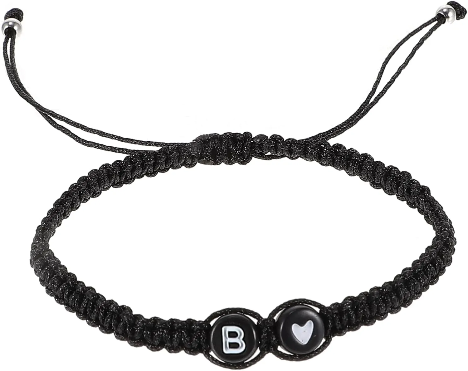 Adjustable Braided Couples Bracelet Simple Two Tone Friendship Wrist Chain for Women present for Engagement Anniversary Birthday Valentine Day