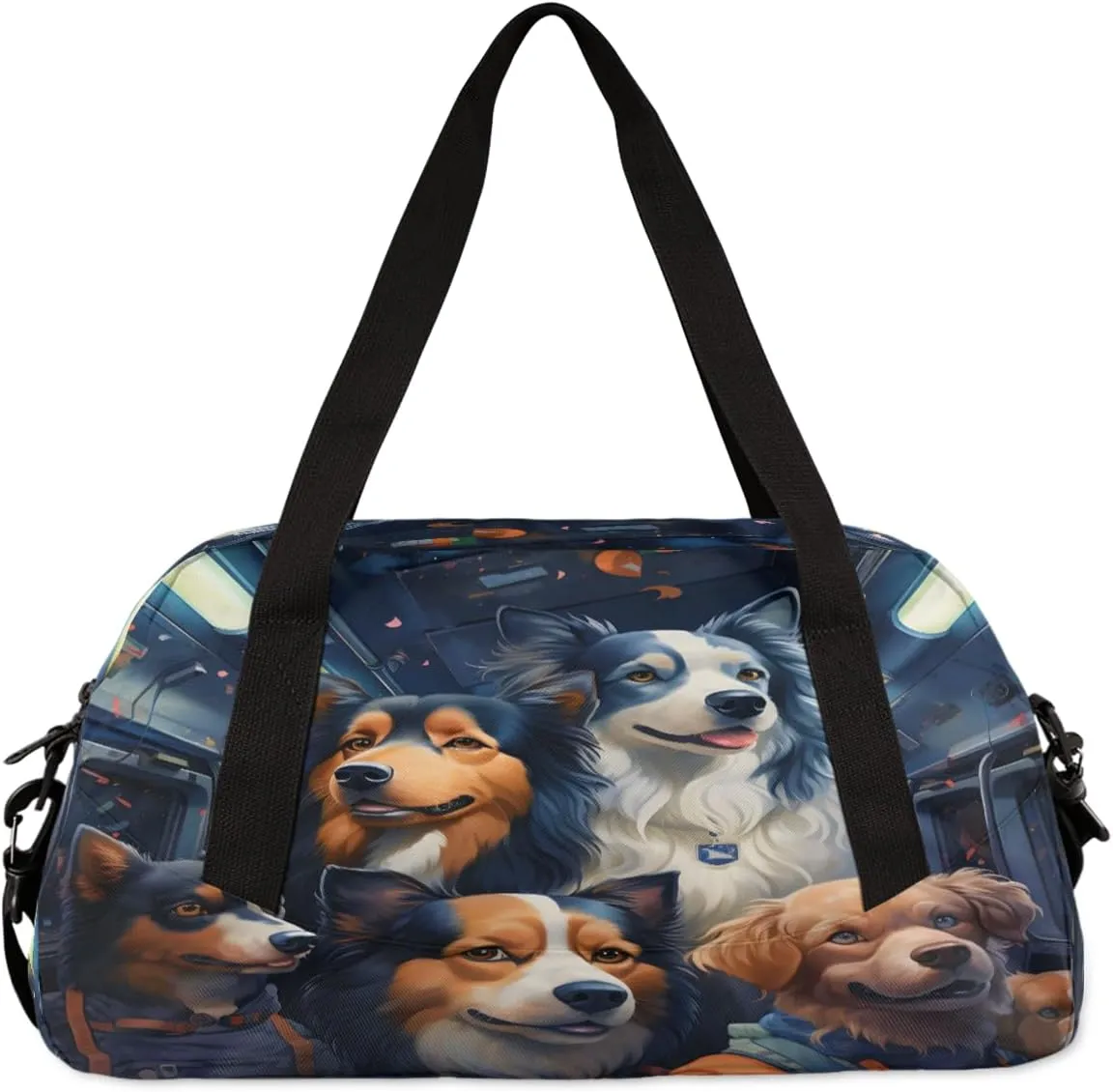 Aerospace Puppy Kids Duffle Bag Boys Girls Small Sport Dance Gym Bag for Overnight Travel Weekender Carry On