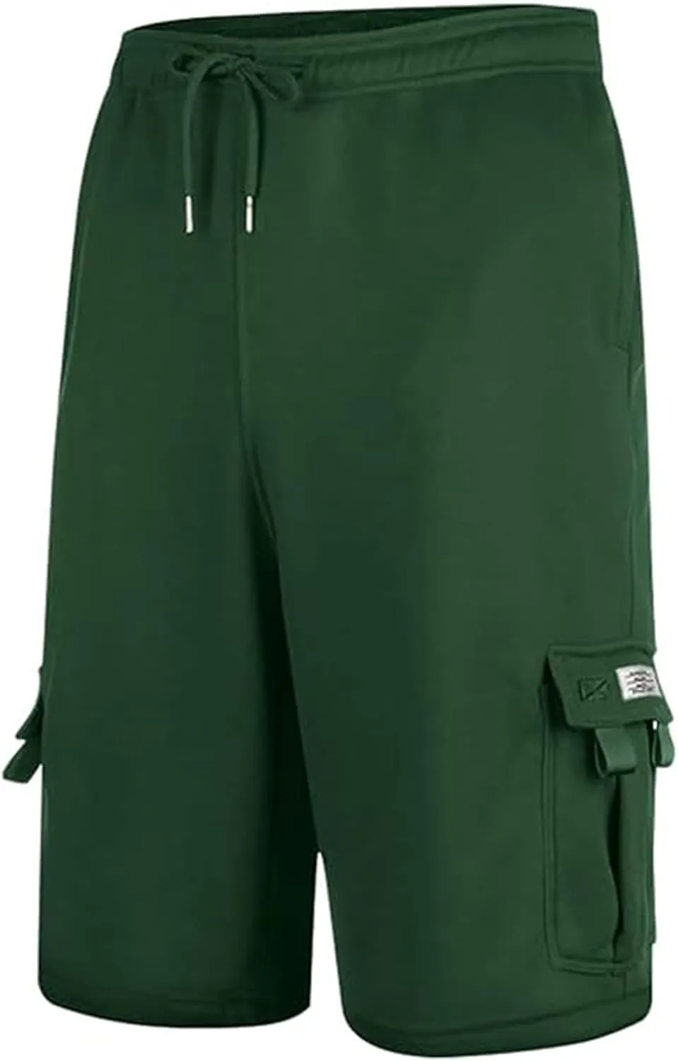 Alalaso Men's Casual Shorts Stretch Cotton Drawstring Summer Beach Stretch High Waisted Breathable Linen Shorts with Pockets