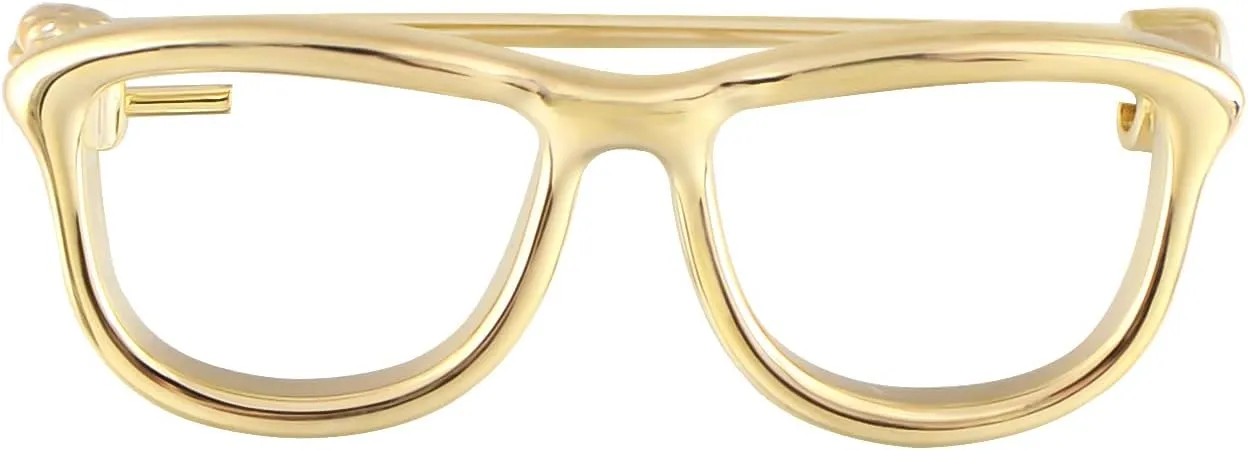 Alilang Eyeglasses Holder Brooch Ophthalmic Pins Eyeglasses Jewelry, Gold