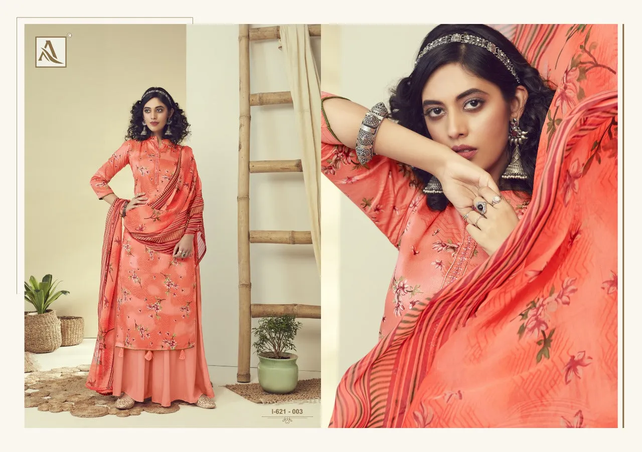 Alok Suit Presents Kangan Jam Cotton Embroidery Work Casual Wear Salwar Suits