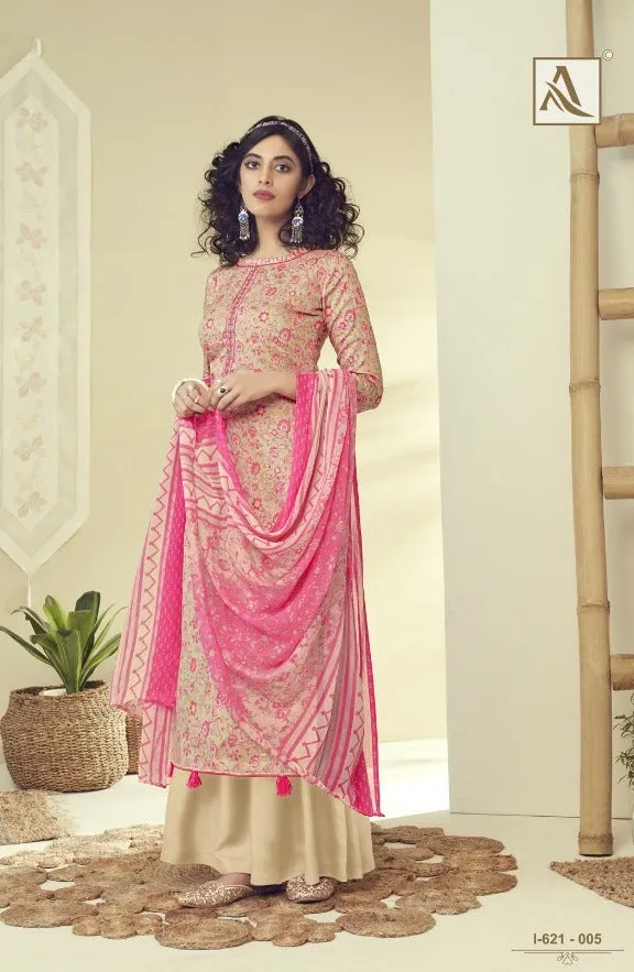 Alok Suit Presents Kangan Jam Cotton Embroidery Work Casual Wear Salwar Suits