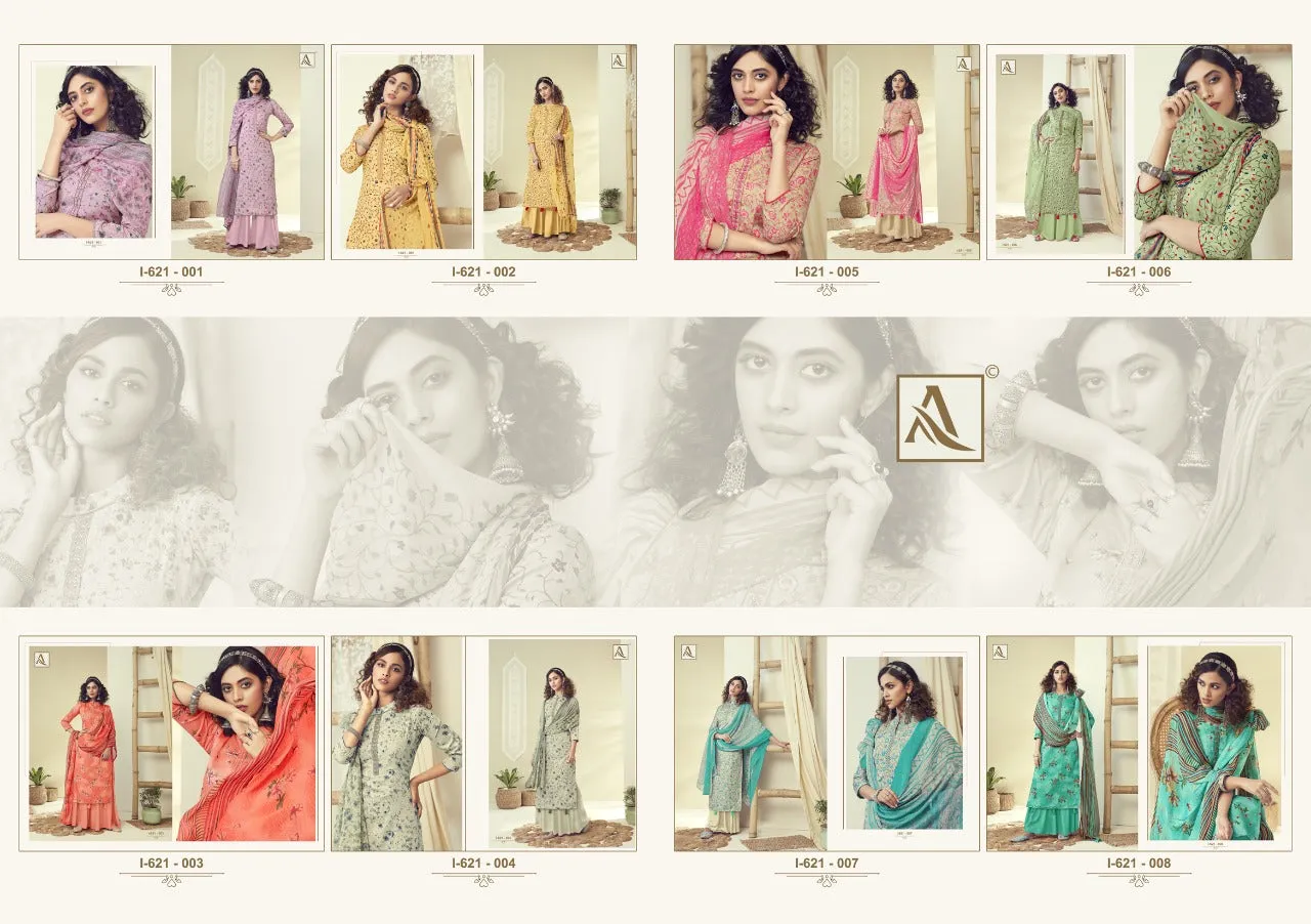 Alok Suit Presents Kangan Jam Cotton Embroidery Work Casual Wear Salwar Suits