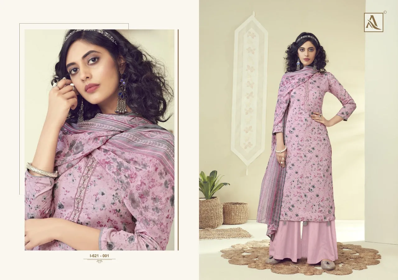 Alok Suit Presents Kangan Jam Cotton Embroidery Work Casual Wear Salwar Suits