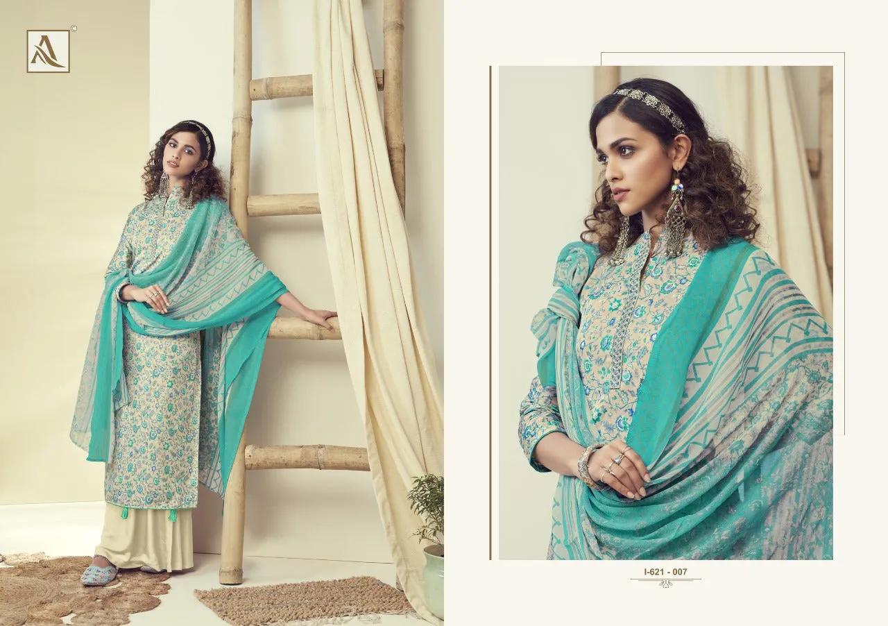 Alok Suit Presents Kangan Jam Cotton Embroidery Work Casual Wear Salwar Suits