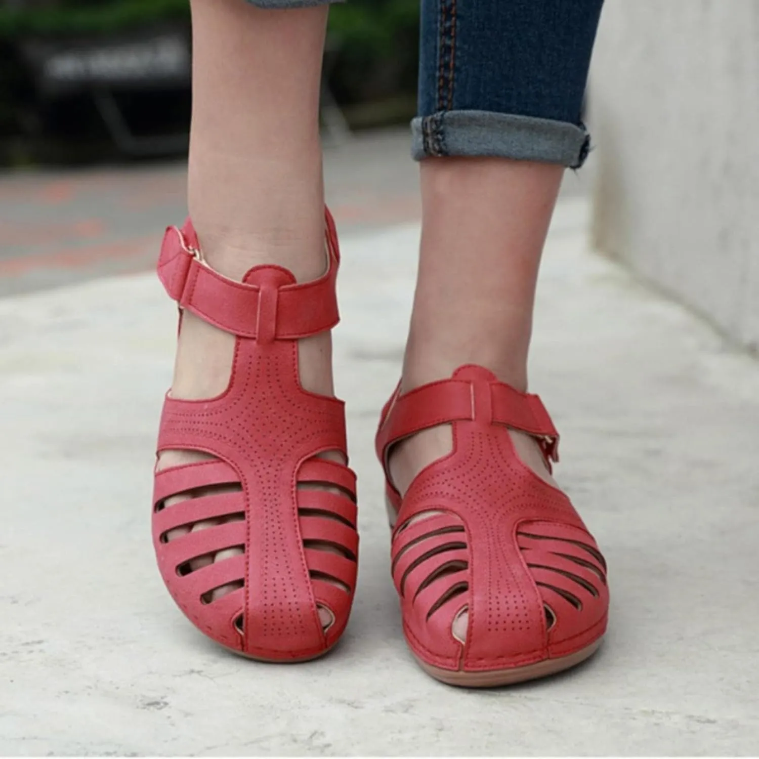 AMDBEL Summer Sandals for Women 2024, Sandals Women Wedge Orthopedic Platform Summer Sandals Trendy Comfortable Flip Flops