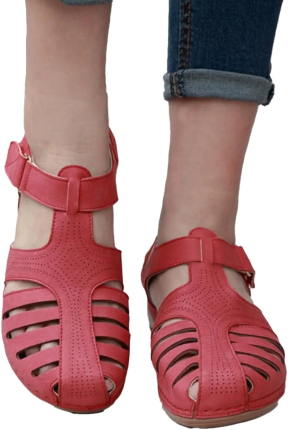 AMDBEL Summer Sandals for Women 2024, Sandals Women Wedge Orthopedic Platform Summer Sandals Trendy Comfortable Flip Flops