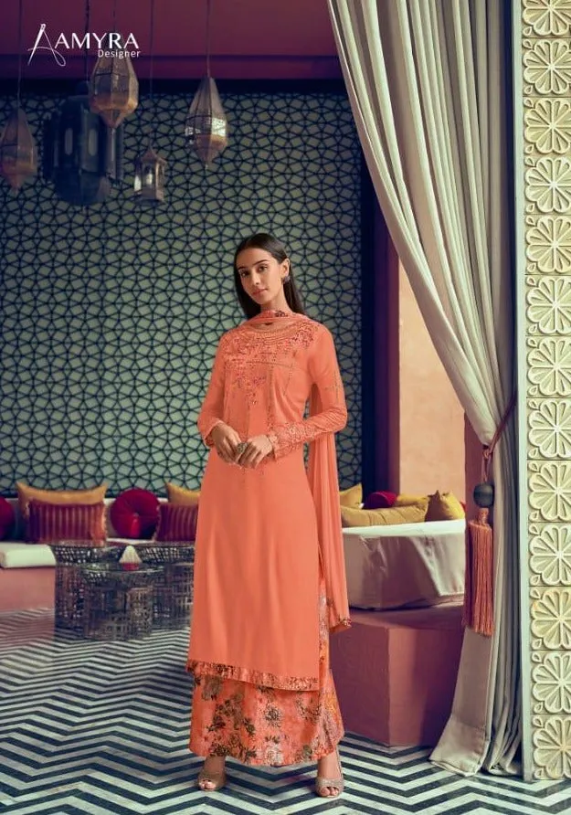Amyra Deisgner Launched Nayaab Cotton Heavy Embroidery Work Casual Wear Salwar Suits