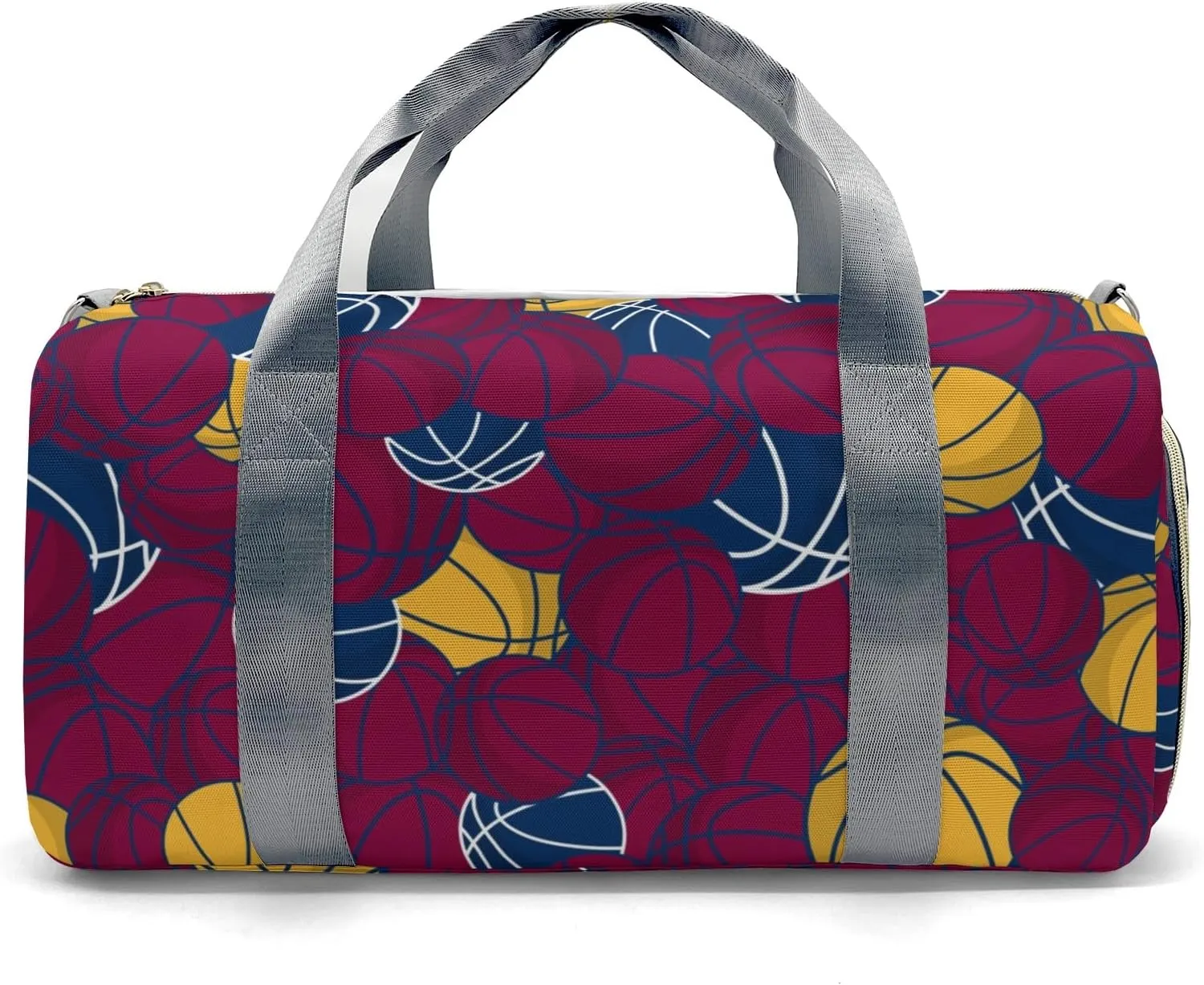 Basketball Gold Red Navy Travel Bag Customized Duffel Bags Overnight Bag Personalized Gift Gym Bags