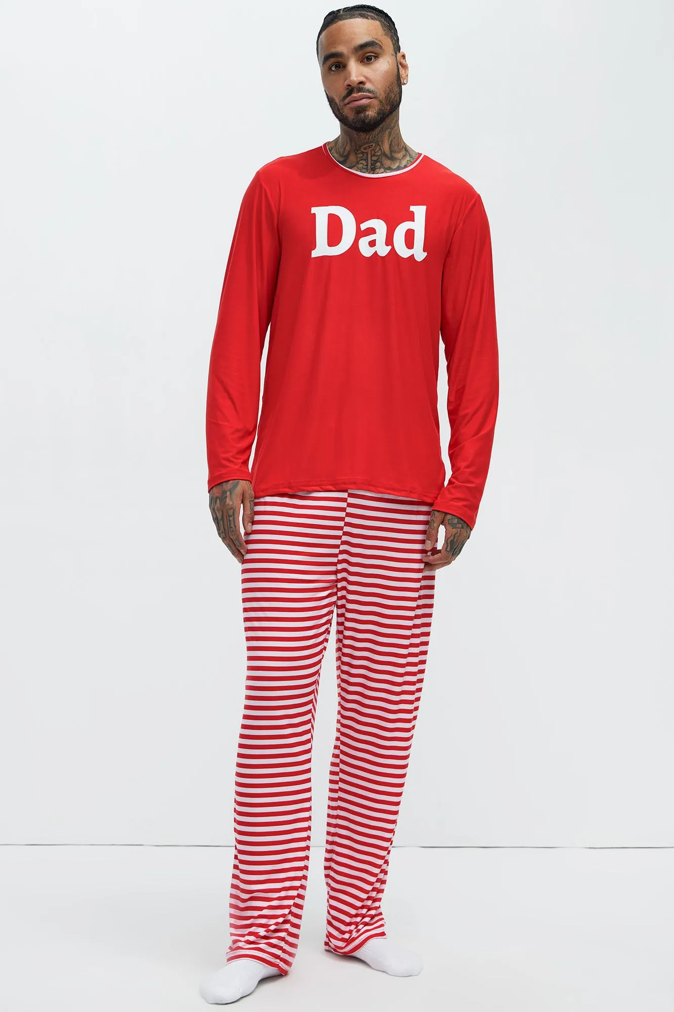 Be Merry Holiday PJ Set - Red/White
