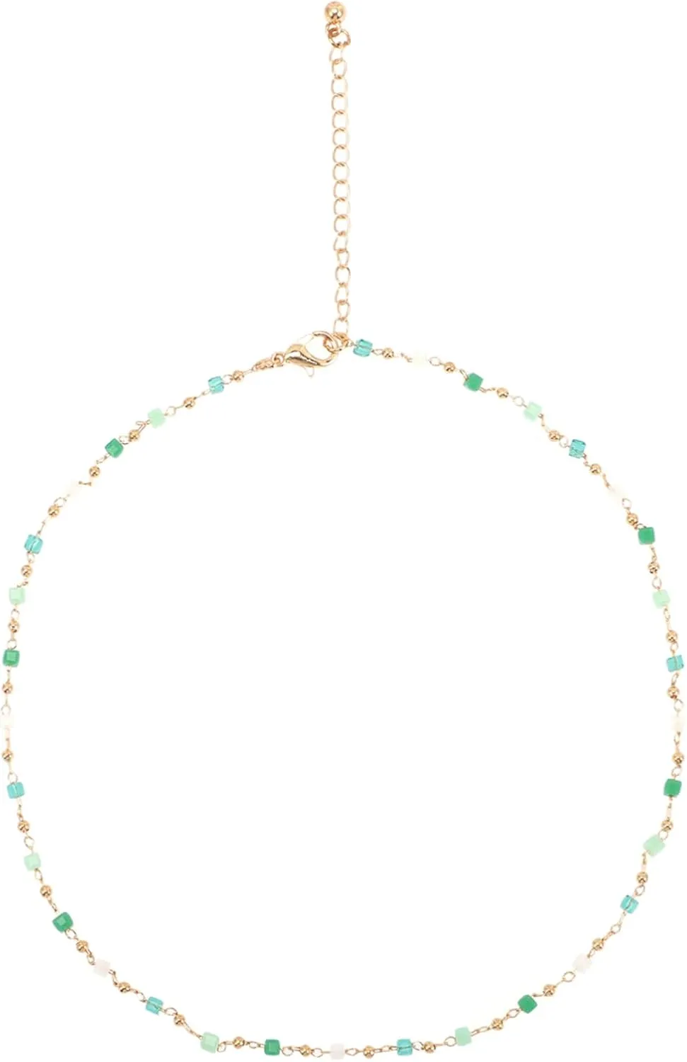 Beaupretty Minimalist Bead Choker Necklace Simple Stylish Beaded Neck Chain for Women Jewelry present for Versatile Accessory Outfit
