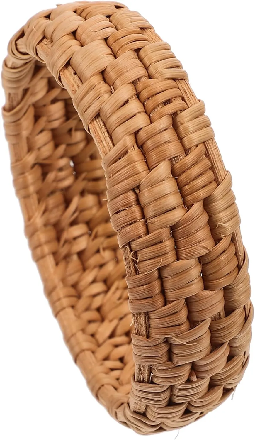 Beaupretty Rattan Woven Bangle Bracelet Women's Bohemia Style Chunky Bangle Ethnic Charm