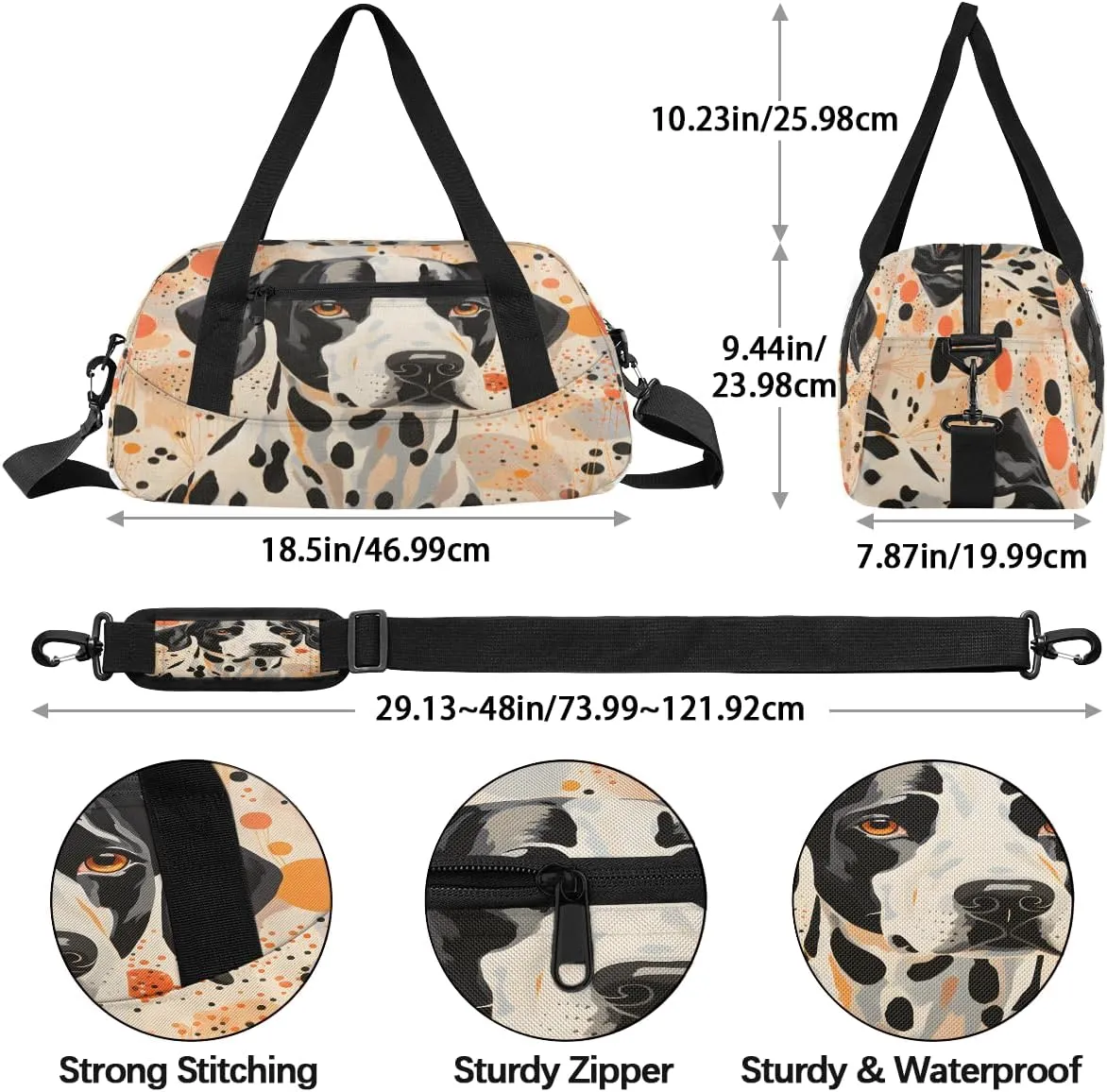 Beautiful Dachshund Kids Duffle Bag Boys Girls Small Sport Dance Gym Bag for Overnight Travel Weekender Carry On