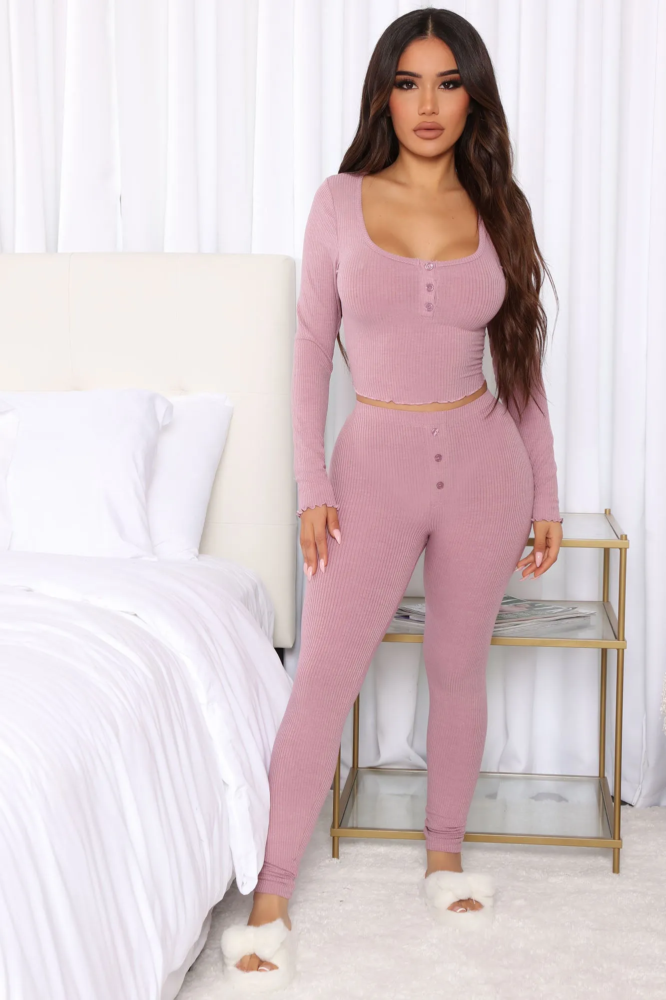 Bedtime Story PJ Legging Set - Orchid
