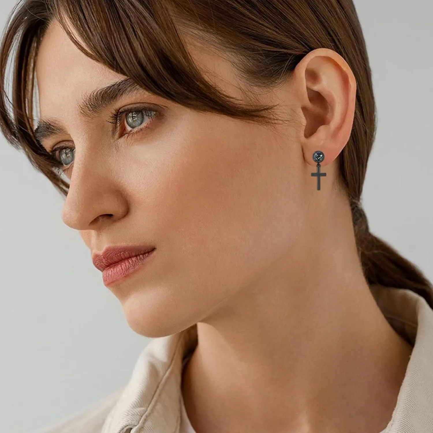 Black Dangle Drop Earrings 925 Sterling Silver Turquoise/Abalone Shell Earrings Jewelry Gifts for Women Men