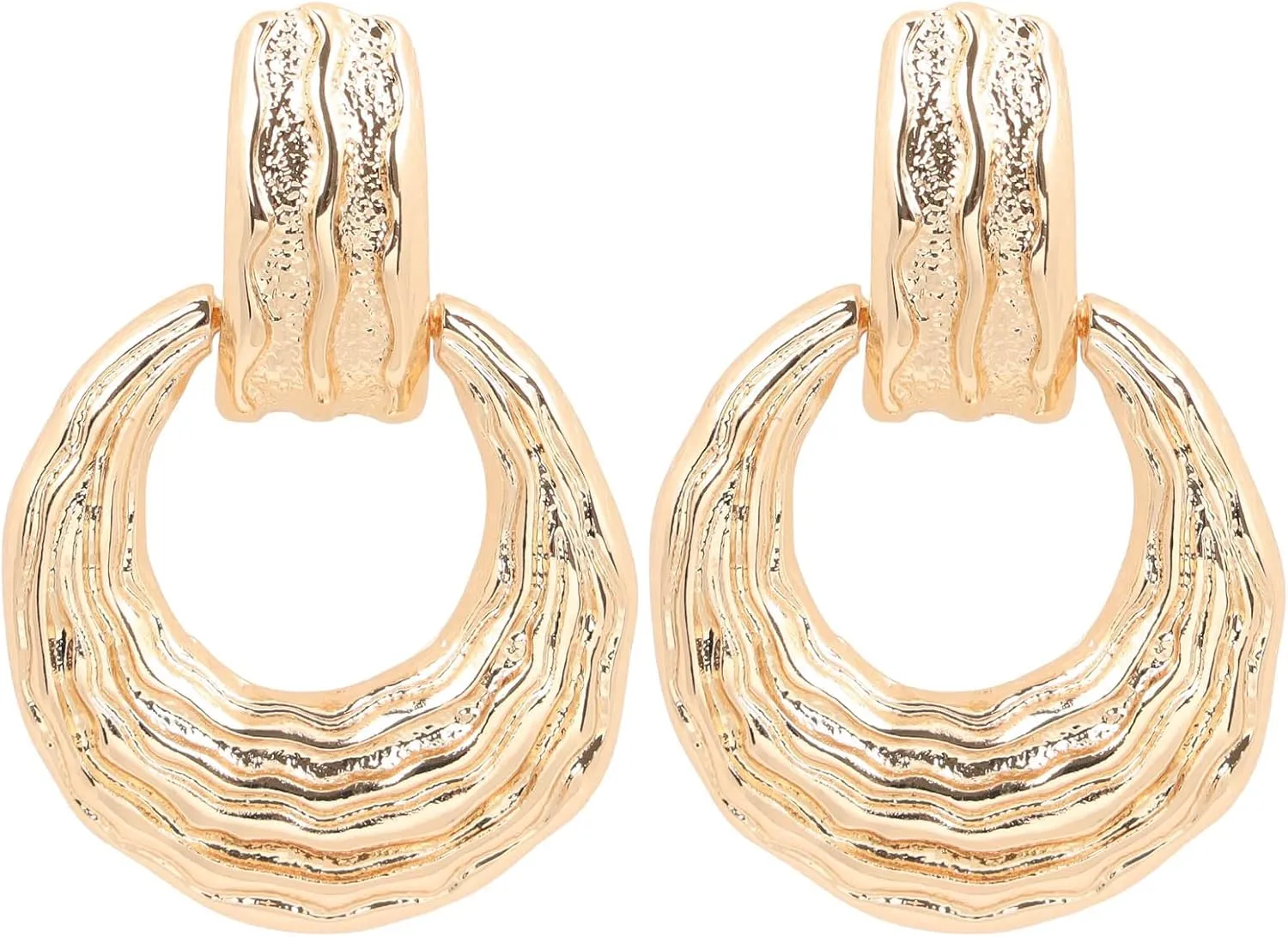 Bold Chunky Textured Earrings Vintage Statement Dangle Earrings for Women