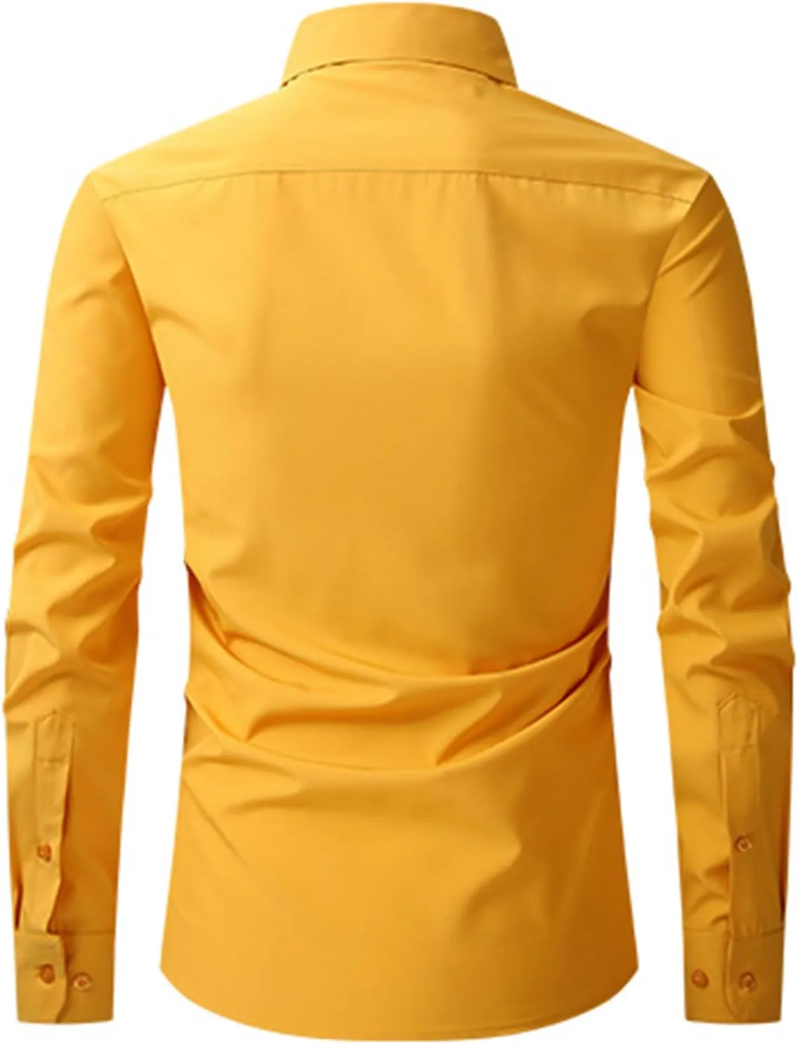 Button Down Shirt Men Solid Wrinkle Resistant Blouse Wrinkle Free Long Sleeve Outfit Casual Summer Beach Top