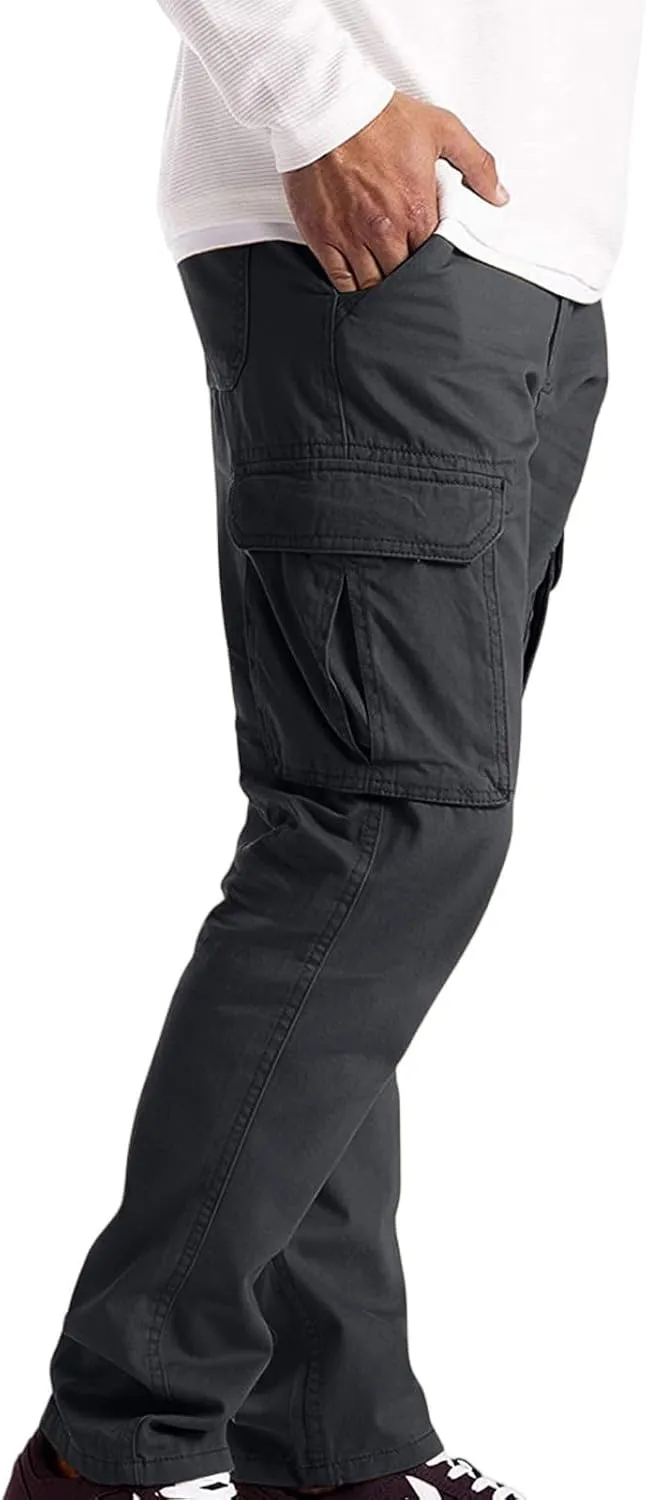 Cargo Pants Men Ripstop Relaxed Fit Trousers Hiking Tapered Joggers Hunting Water Resistant Straight Leg Pants Outdoor