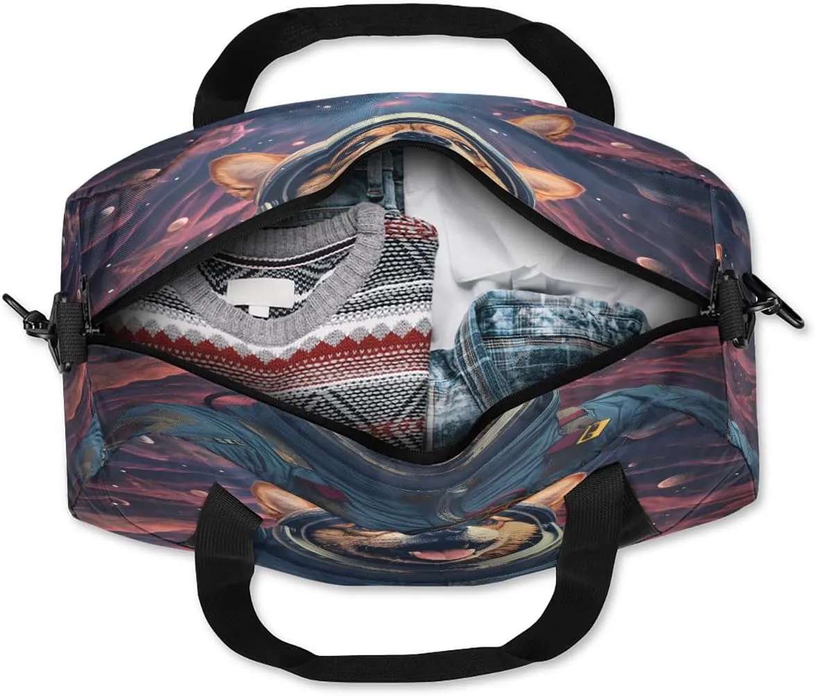 Cartoon Dog Print Kids Duffle Bag Boys Girls Small Sport Dance Gym Bag for Overnight Travel Weekender Carry On
