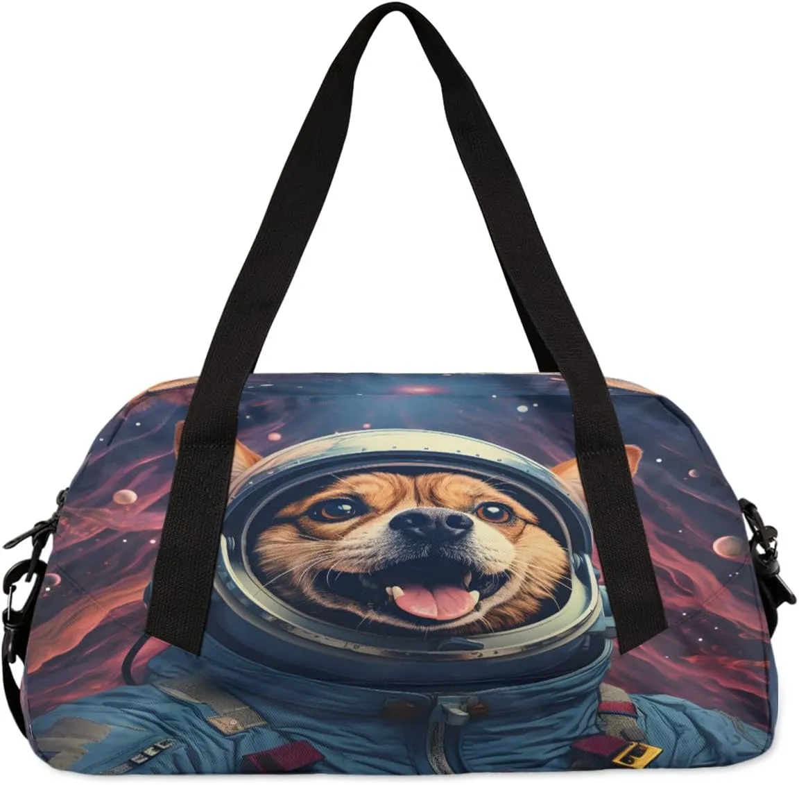 Cartoon Dog Print Kids Duffle Bag Boys Girls Small Sport Dance Gym Bag for Overnight Travel Weekender Carry On
