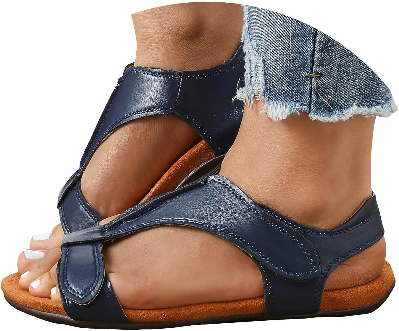 Cathalem Orthopedic Sandals for Women 2024 Flat Arch Massage Casual Beach Sandals Womens Arch Support Flat Sandals