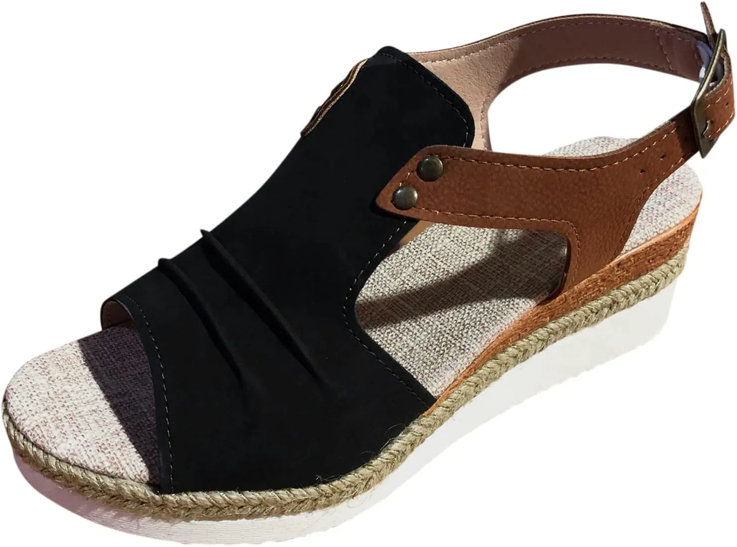 Cathalem Sandals Women Dressy Summer Espadrilles Wedges Sandals Women Comfortable Dressy Platform Sandals