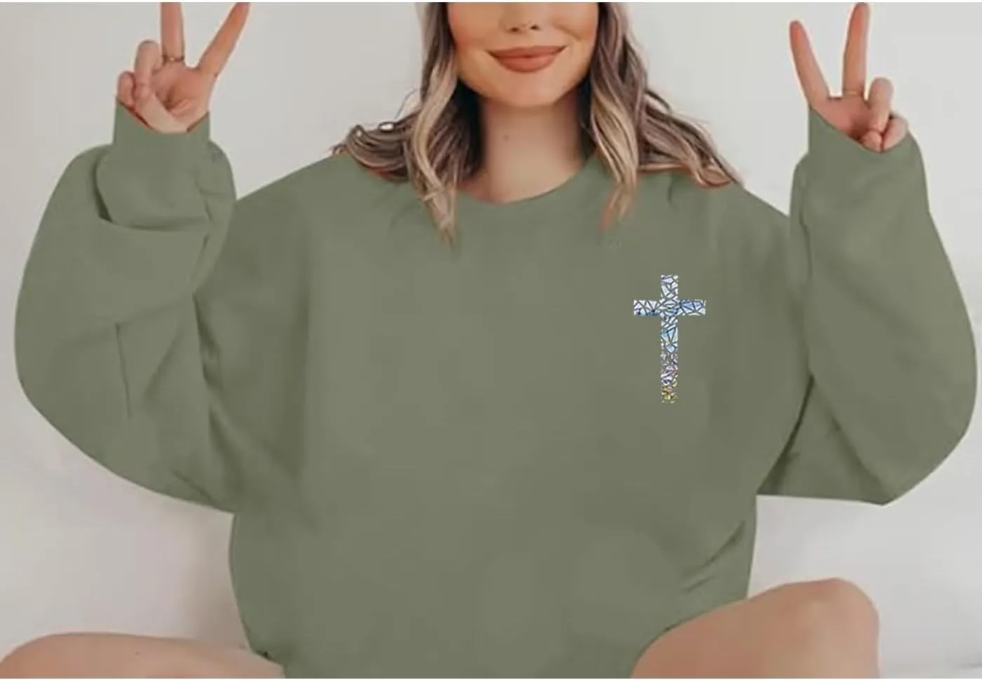 Christian Sweatshirt Women Loose Oversized Bible Verse Pullover Tops Faith Sayings Inspirational Graphic Sweatshirts