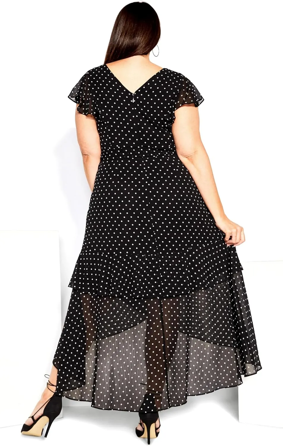 City Chic Women's Plus Size Maxi Flirty Tier PRT