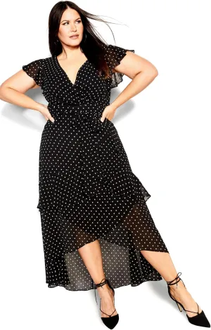 City Chic Women's Plus Size Maxi Flirty Tier PRT