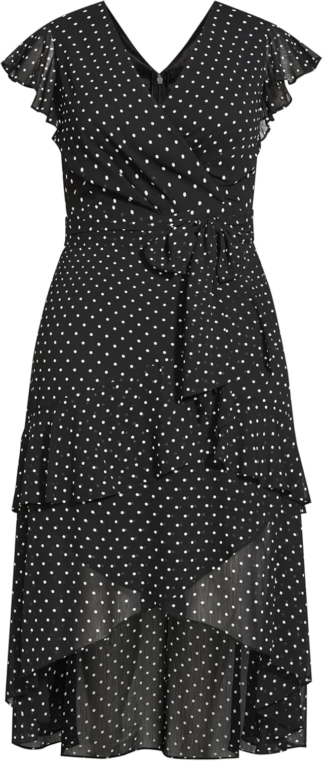 City Chic Women's Plus Size Maxi Flirty Tier PRT