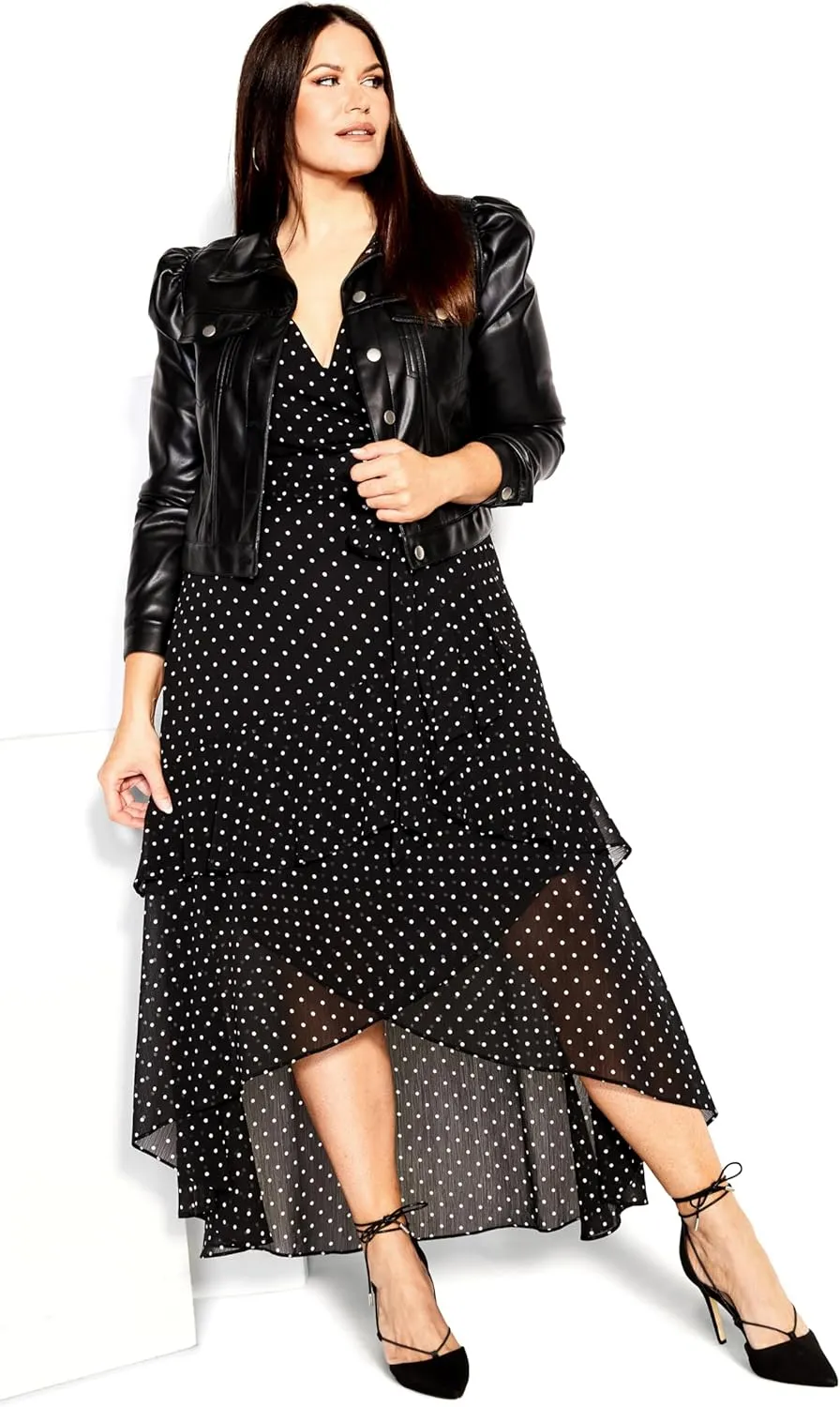 City Chic Women's Plus Size Maxi Flirty Tier PRT