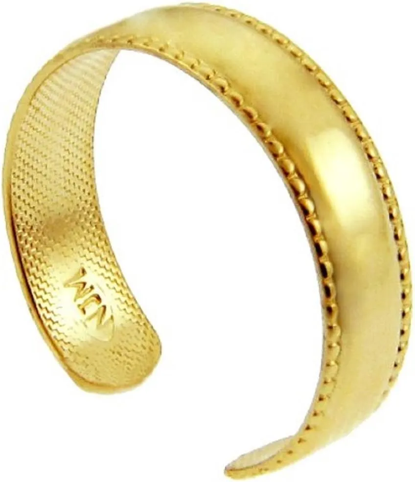 Classic 14k Yellow Gold Bold Milgrain Edge Toe Ring