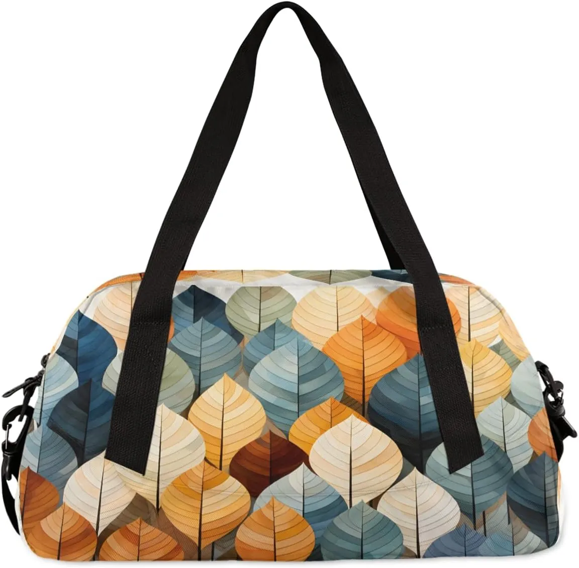 Colored Leaves Kids Duffle Bag Boys Girls Small Sport Dance Gym Bag for Overnight Travel Weekender Carry On