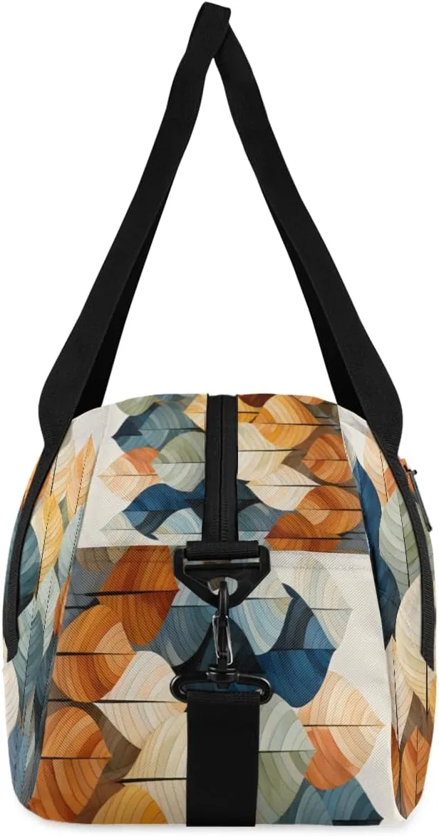 Colored Leaves Kids Duffle Bag Boys Girls Small Sport Dance Gym Bag for Overnight Travel Weekender Carry On