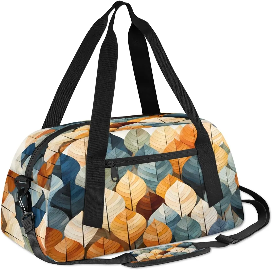 Colored Leaves Kids Duffle Bag Boys Girls Small Sport Dance Gym Bag for Overnight Travel Weekender Carry On
