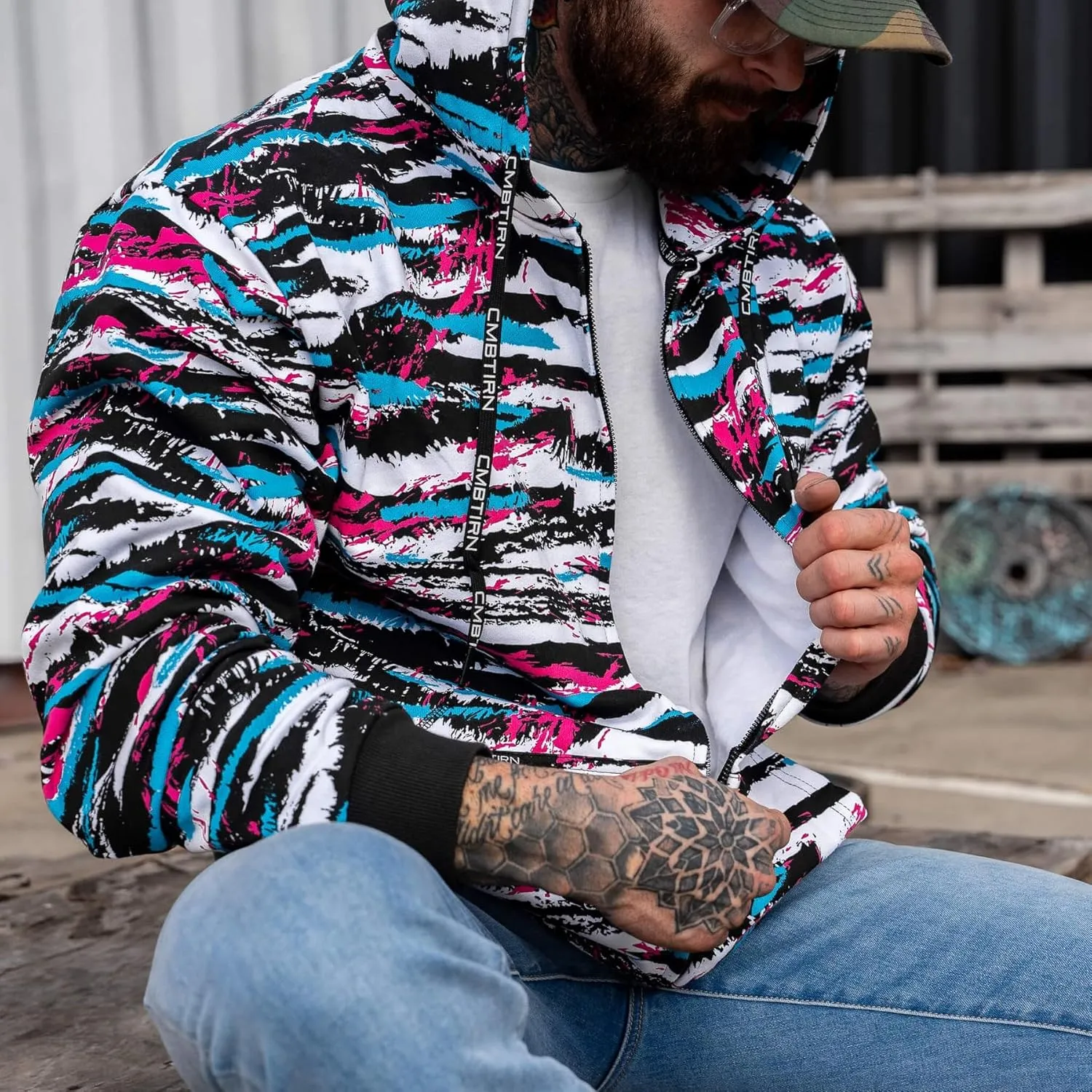 Combat Iron Men's Zip Up Hoodie