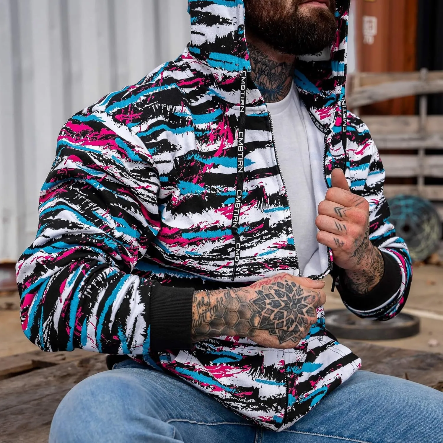 Combat Iron Men's Zip Up Hoodie