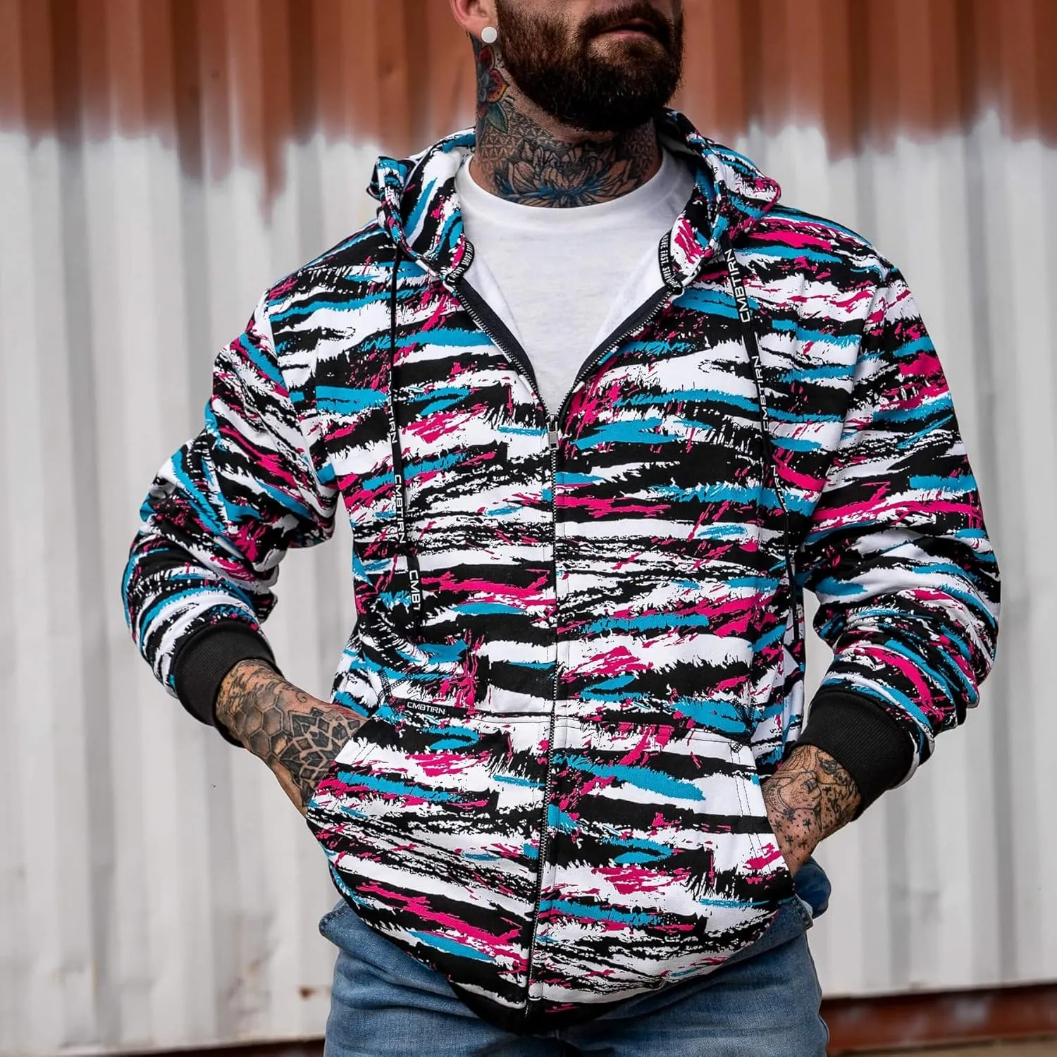 Combat Iron Men's Zip Up Hoodie