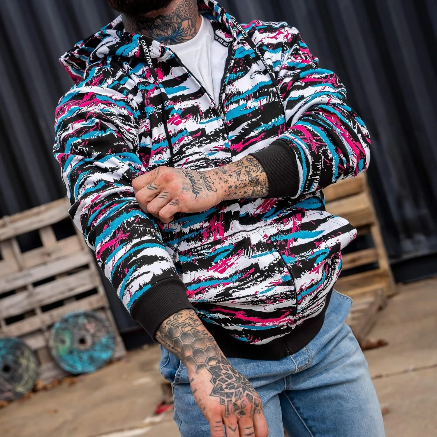 Combat Iron Men's Zip Up Hoodie