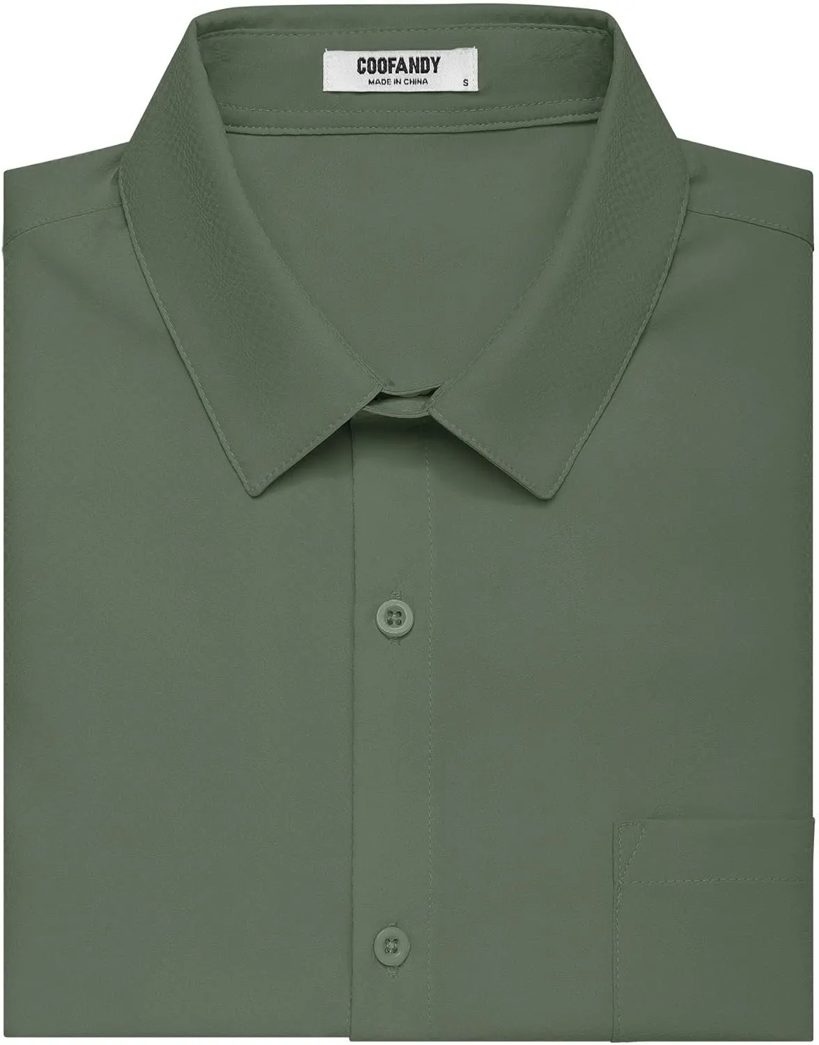 COOFANDY Men's Short Sleeve Dress Shirts Wrinkle Free Regular Fit Dress Shirt Textured Casual Button Down Shirts