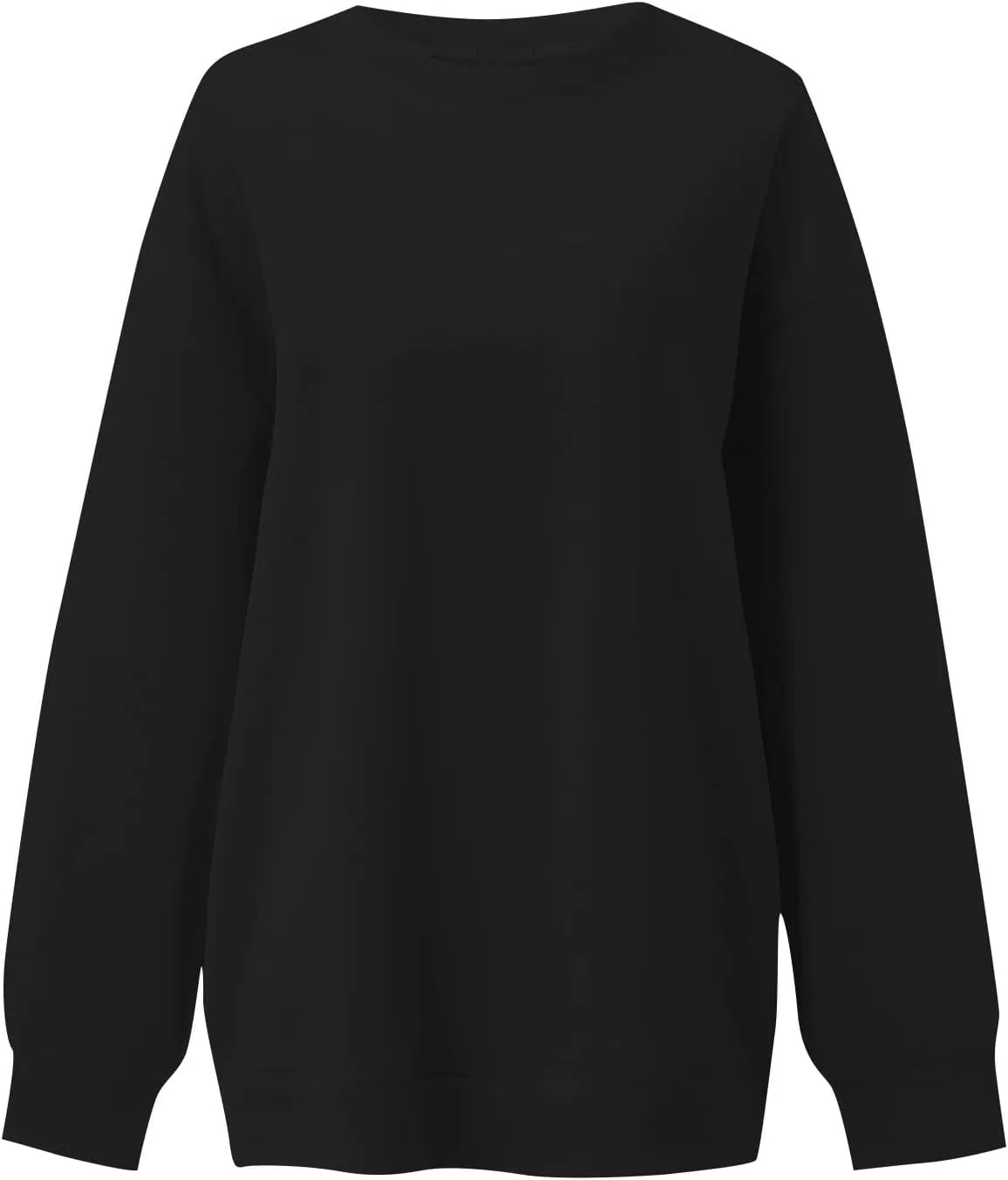 Crewneck Sweatshirts Women Soft Comfy Oversized Sweatshirt Drop Shoulder Long Sleeve Loose Fit Pullover Tops