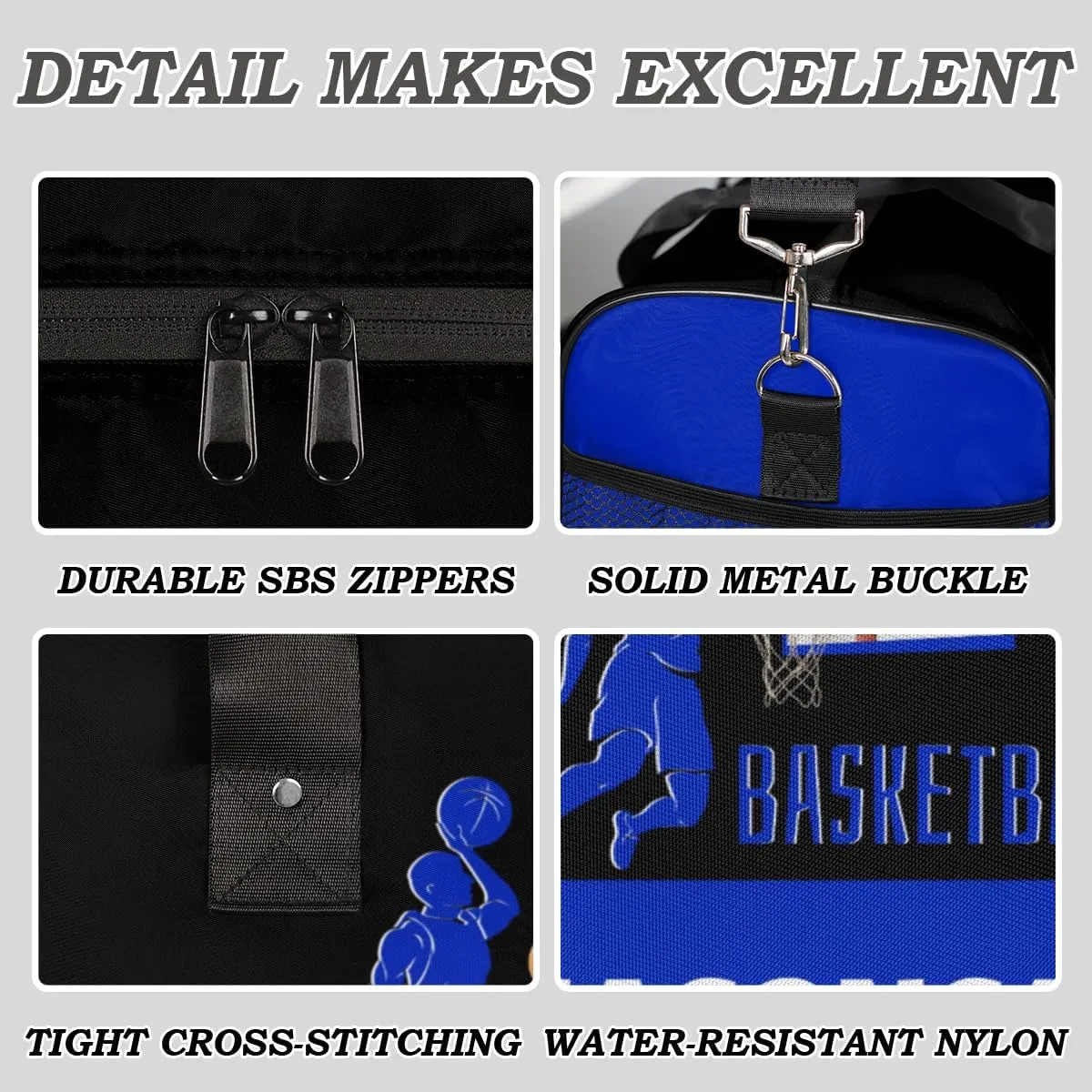 Custom Basketball Mini Duffel Bag for Women Men Foldable Gym Bag Carry on Overnight Weekender Bag for Workout Travel Hospital Basketball Print