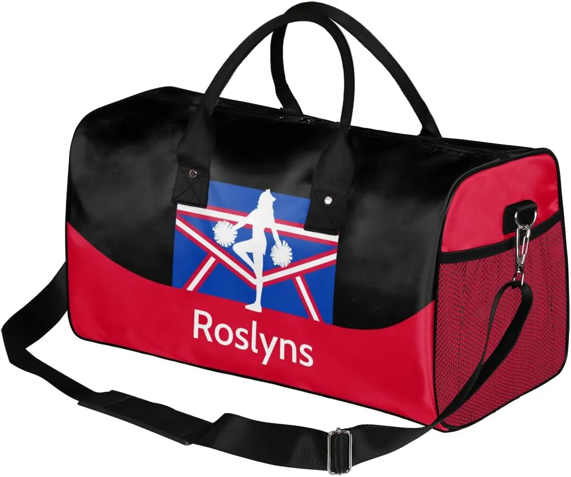 Custom Cheer Mini Duffel Bag for Women Men Foldable Gym Bag Carry on Overnight Weekender Bag for Workout Travel Hospital